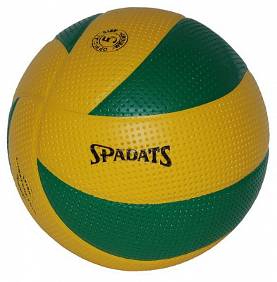 Мяч волейбольный, р: 5 «Spadats» ПВХ, цв: желто-зелёный.