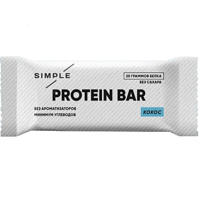 Батончик протеиновый «Protein Bar» неглазированный, кокос, 50 гр.