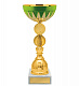 Кубок «K1599» без крышки, золото с зеленым, высота: 24,5 см.