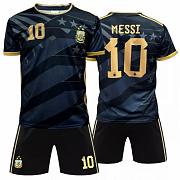 Форма футбольная «Messi» Аргентина, детская, цв: черный, р: 135-140.