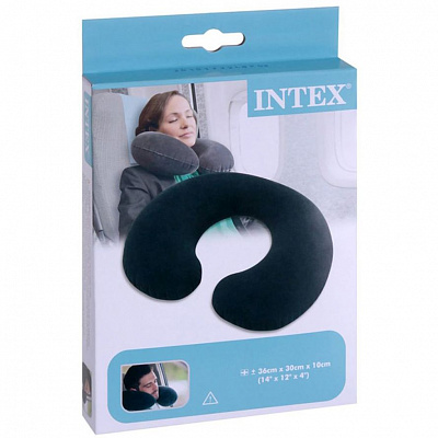 Подушка надувная «Travel Pillow» покрытие: флок, р: 33х25х8см.