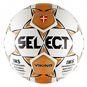 Мяч футбольный, р: 5 «Viking IMS» ПУ, ручная сшивка, цв: бело-оранжево-коричнево-черный.