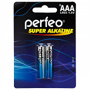 Батарейка мизинчиковая «Perfeo Alkaline» алкалиновая 1.5V, ААA LR3-BL2, 2 шт.