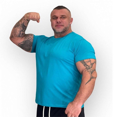 Футболка «3890» цв: бирюзовый, р: 52