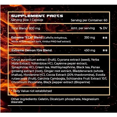 Сжигатель жира «Demon Fire» 60 капс.