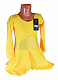 Купальник 960 лайкра с юбкой, длинный рукав, желтый