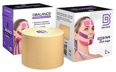 Кинезио тейп для лица «Face» р: 5смх5м, цв: бежевый
