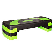 Степ-платформа 3 уровня «Aerobic Step» р: 78х30х20см, цв: черно-зелёный